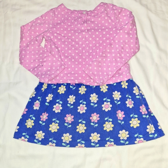 5/$20 Girl's polkadot and flower dress Sz 5T - Picture 3 of 4